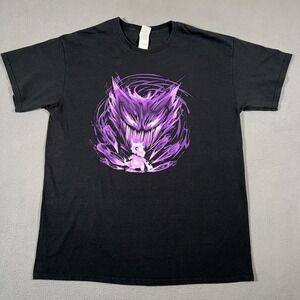 Pokemon T Shirt Mens Large Black Haunter‎ Cubone Graphic Tee Gildan Vintage